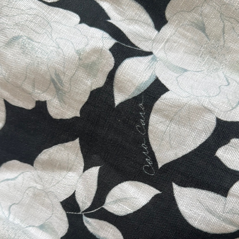 Cara Cara Andrea Dress Elegant Black and White Floral Midi Dress - Picture 6 of 6